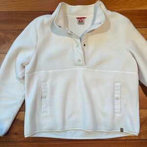 Gerry Weber Cream Fleece Jacket with Snap Buttons